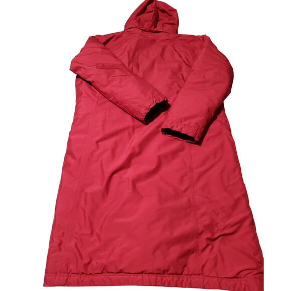 L..L. Bean Womens Red Long Thinsulate Hooded Jacket Size Large Cabincore Preppy - Picture 6 of 9